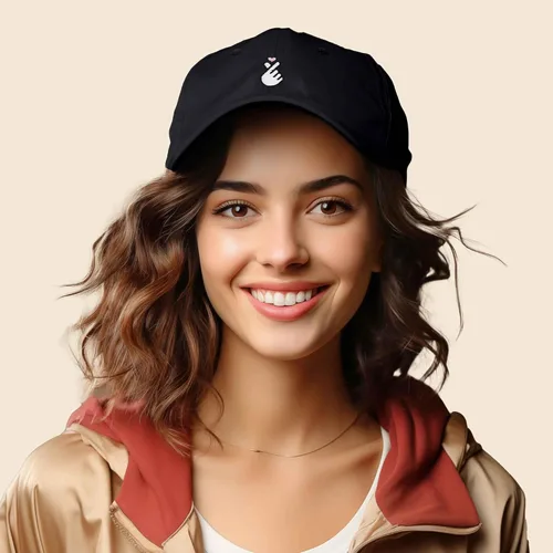 Miniatura 4 de Kpop coreano Love Snap Finger Hand Heart Hat Son Hatu Gorra de béisbol bordada para mujer