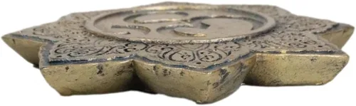 Miniatura 5 de Ebros Gift Fengshui Zen Buddha Om Symbol Mandala Lotus Padma Flor Incienso Stick Holder Plato Quemador Medallón Figurilla Hogar Fragancia Accesorio