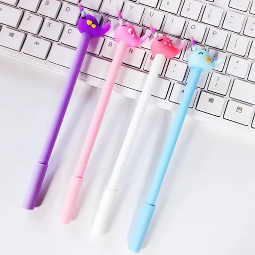Miniatura 13 de Bolígrafo de tinta de gel con diseño de gato anudado de mariposa con diseño de animales, lindos bolígrafos de escritura negros kawaii, bolígrafo