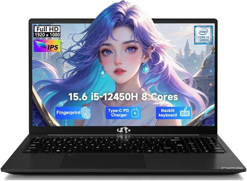 Miniatura 10 de NIMO Portátil FHD lPS-Business-de 15.6", i5-12450H, 8 núcleos, 16 GB de RAM, 1 TB SSD (Beat i7-11800H, hasta 4.4 GHz) Ordenador estudiantil con Rojo