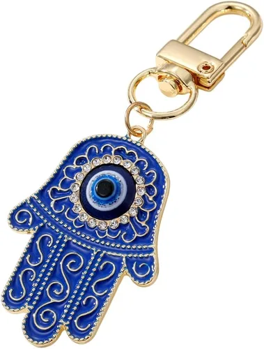 Miniatura 18 de Llavero de mano Hamsa de mal de ojo para llavero de coche, bolso de buena suerte, amuleto