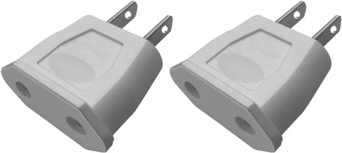 Miniatura 9 de (Negro-10 piezas) Adaptador de enchufe de enchufe Europa UE Euro a EE.UU. Cargador de viaje Convertidor de alimentación de CA, enchufe de 2 pines a