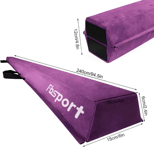 Miniatura 3 de FBSPORT - Barra de equilibrio plegable de 8 pies, 9 pies, 9.5 pies; viga de gimnasia de espuma, viga de equilibrio plegable para niños y adultos