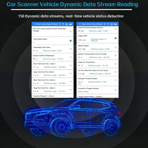 Miniatura 5 de Escáner inalámbrico Bluetooth OBD2, lector de código automático con reinicio de luz del motor de verificación, datos en vivo y preparación I/M