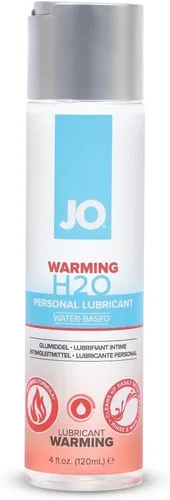 JO H₂O - Lubricante de calentamiento personal a base de agua para parejas e intimidad, 4 onzas líquidas