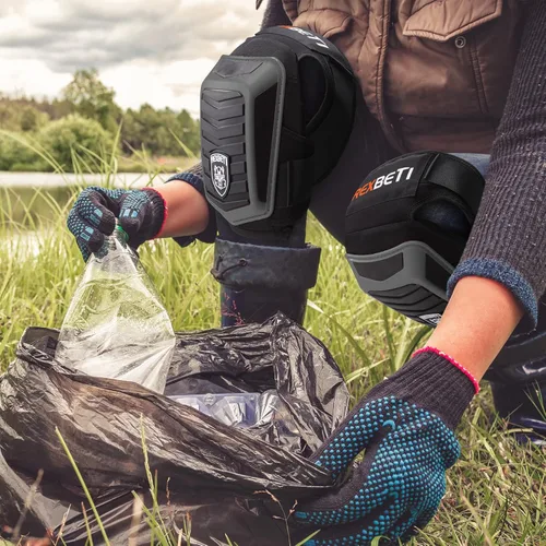Miniatura 7 de REXBETI Rodilleras mejoradas para el trabajo, rodilleras de construcción para hombres, rodilleras de gel de espuma antideslizantes resistentes