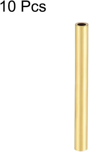 Miniatura 2 de uxcell Tubo redondo de latón, 0.118 pulgadas de diámetro exterior de 0.018 pulgadas de grosor de pared, 1.181 in de longitud, tubo sin costuras
