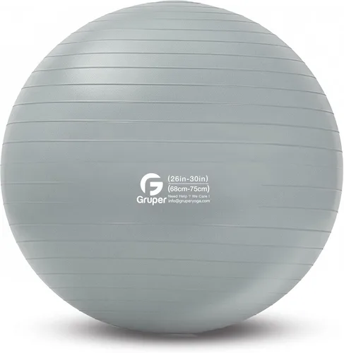 Miniatura 9 de Gruper Pelota de yoga y pilates, pelota de gimnasio de 4 tamaños para fitness, yoga, entrenamiento, embarazo y terapia física, bomba rápida