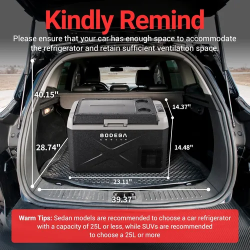 Miniatura 9 de BODEGACOOLER Refrigerador de 12 voltios para automóvil, enfriador eléctrico, congelador portátil con control por aplicación, capacidad de 32 cuartos