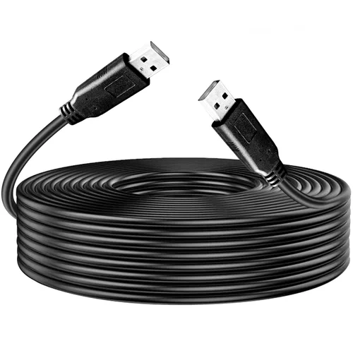 Miniatura 4 de YOTETION - Cable USB 2.0 A a USB A macho de 50 pies, cable USB compatible con cajas de disco duro, reproductor de DVD, cajas de disco duro