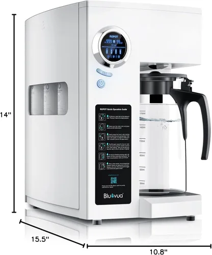 Miniatura 7 de Bluevua RO100ROPOT-UV Sistema de Ósmosis Inversa Filtro de Agua de Encimera - Purificación de 6 Etapas con UV y Remineralización, Filtración RO