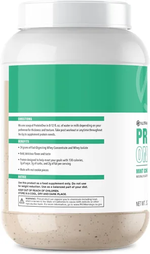 Miniatura 2 de NutraOne ProteinOne Whey Protein Promueve la recuperación y desarrolla músculo con un batido de proteínas en polvo para hombres y mujeres