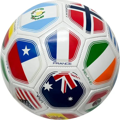 Miniatura 6 de Icon Sports Balón de fútbol de banderas de país, tamaño 5, equipos nacionales del club mundial, pelota de fútbol con bandera #5