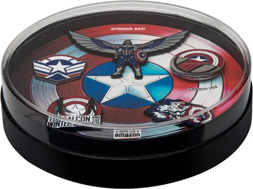 Miniatura 16 de Marvel Studios: The Falcon y The Winter Soldier - Juego de 5 pines de solapa con base de metal y esmalte con caja circular de 6.3 pulgadas