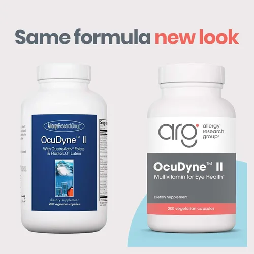 Miniatura 2 de Allergy Research Group ARG OcuDyne II Suplemento de salud ocular - Vitaminas de apoyo para la visión con luteína, zeaxantina y antioxidantes