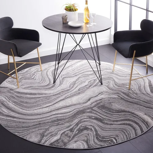 Miniatura 35 de SAFAVIEH Meadow Collection - Alfombra para pasillo, 2 x 7 pies, azul y gris, diseño abstracto moderno, no desprende pelusa y de fácil cuidado, ideal