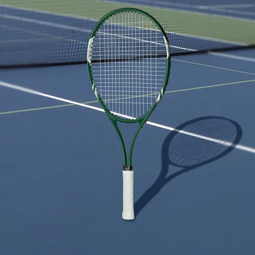 Miniatura 6 de Raquetas de tenis para 2 jugadores recreativas para principiantes, juego de raquetas adultas ligeras preencordadas de 27 pulgadas para mujeres