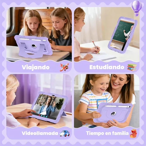 Miniatura 6 de Estuche CCMAO para iPad A16 de 11ª Generación (2025) de 11 Pulgadas / de 10ª Generación (2022) de 10.9 Pulgadas, con Soporte de Mayor Tamaño y Porta