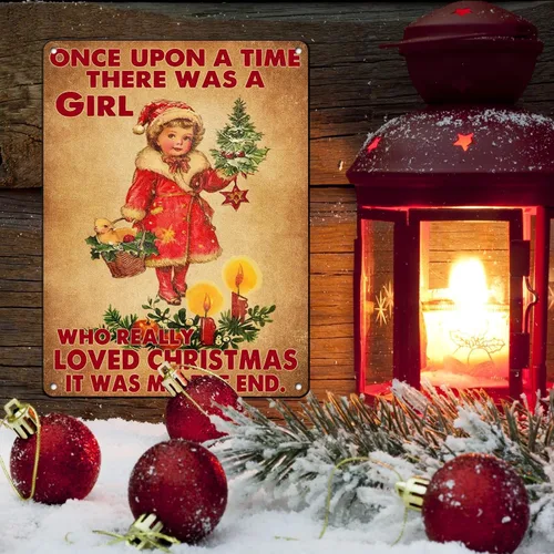 Miniatura 5 de Letreros de Navidad de Metal Vintage de Lata, May You Never to Too Grown Up to Search The Skies Christmas Eve 8x12 Pulgadas Arte Rústico de Pared
