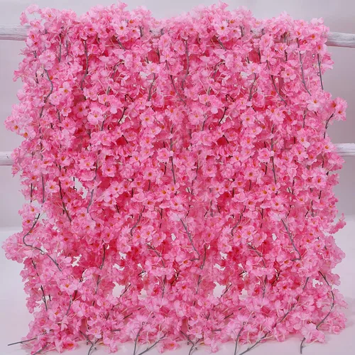Miniatura 8 de PARTY JOY Guirnalda de flores de cerezo artificial de 47.2 pies para primavera, hogar, boda, fiesta, decoración Kawaii (rosa crema)