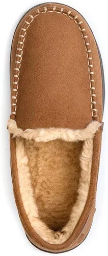 Miniatura 2 de Zigzagger - Pantuflas estilo mocasín de microgamuza y espuma viscoelástica, para hombre