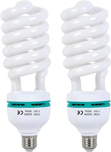 Skytex 2 unids 135 W bombilla 5500 K CFL luz diurna espiral softbox kit de iluminación bombilla en zócalo E27 para fotografía foto