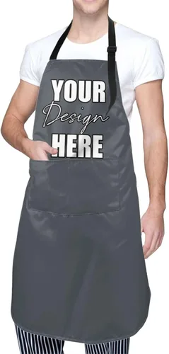 AmaPark Delantal personalizado impermeable con bolsillos personalizados divertidos delantales de chef para cocinero Jaspeado Oscuro