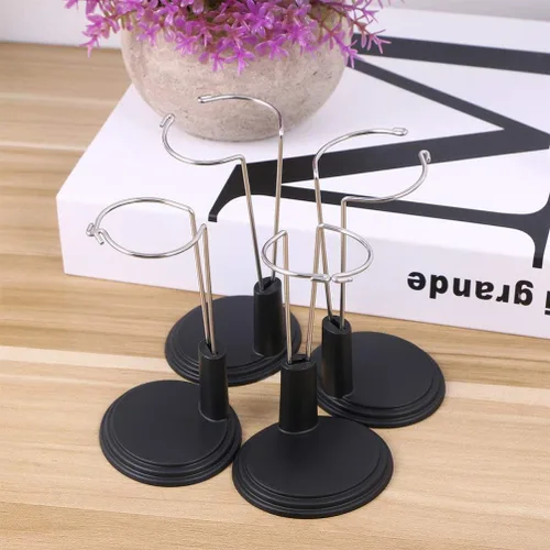Miniatura 3 de 6 soportes de muñeca para muñeca, soporte de oso de peluche para muñeca de 5.9 in, color negro