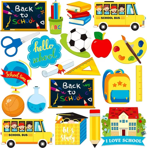 KatchOn, Coloridos accesorios de cabina de fotos para el regreso a clases, paquete enorme de 21, accesorios para fotos escolares, decoraciones de