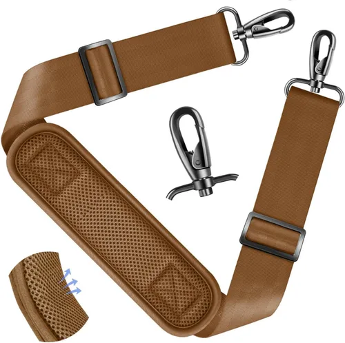 Miniatura 121 de ZINZ Correa de hombro universal de 59 pulgadas con almohadilla transpirable fija ultra gruesa, correa de hombro ajustable y resistente para bolsa