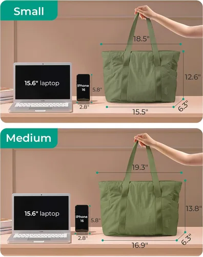 Miniatura 77 de BAGSMART Bolsa de mano para mujer con cremallera, bolsa de gimnasio con compartimentos, bolsa de trabajo para enfermera, baile, bolsa de yoga
