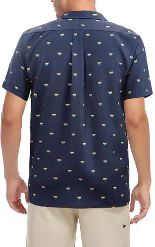 Miniatura 60 de Camisa hawaiana para hombre, con estampado floral, cómoda, con botones, casual, manga corta, ropa de playa para hombre