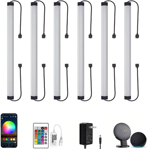 Iluminación LED para debajo del gabinete, luces regulables debajo del mostrador, WiFi Smart Controlled, RGB, 12 pulgadas, lámparas enlazables