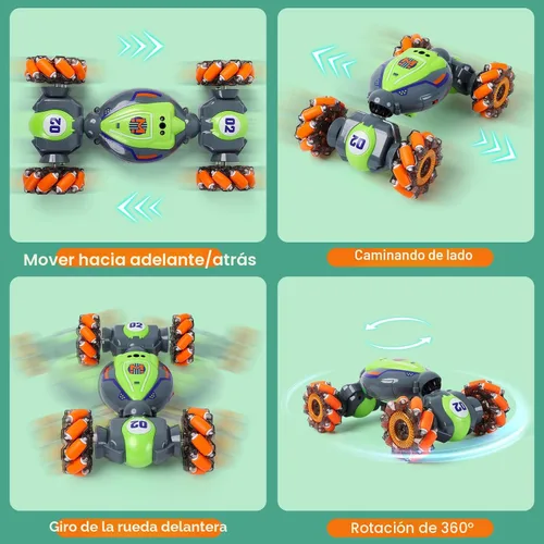 Miniatura 5 de QXHOL Coche de Acrobacias RC con Detección de Gestos para Niños de 6 a 12 Años, Coches de Control Remoto 4WD con Luces y Música, Los Mejores Regalos