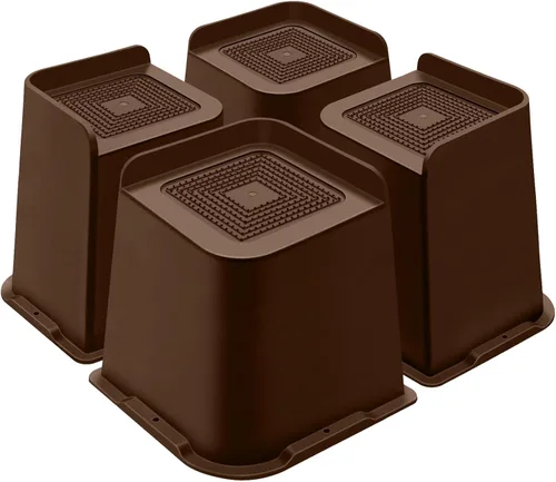 Miniatura 16 de ANNKUT Elevadores de cama de 1 pulgada resistentes, elevadores de muebles para cama, escritorio, mesa, sofá, sofá, elevadores de cama de gran