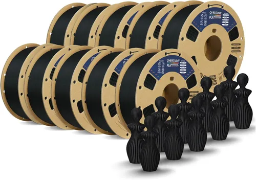 Miniatura 22 de Overture PLA Plus (PLA+) Filamento de 1/16 pulgadas, dureza mejorada con rollo PLA, con superficie de construcción 3D de 7.87 × 7.87 pulgadas, PLA