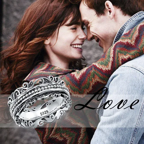 Miniatura 6 de Spinner Ring 925 Sterling Silver Fidget Rings for Anxiety Stress Relieving ADHD Autism Rings Women Men