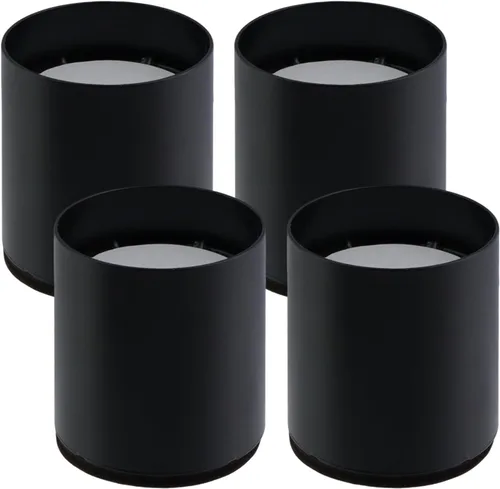 Miniatura 12 de Elevador cuadrado de acero para muebles, 4 piezas, color negro, altura de elevación de 1.97 a 2.75 pulgadas, se ajusta a patas de 1.5 pulgadas