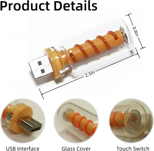 Miniatura 4 de Luces USB para automóvil, control táctil regulable 3D, iluminación ambiental para automóvil, luz nocturna USB enchufable, estilo retro, mini