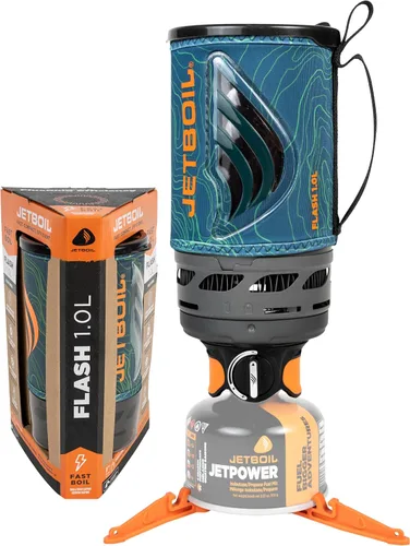 Miniatura 11 de Jetboil Estufa portátil de ebullición rápida para acampar y mochilero con encendido automático de 1 paso, quemador de propano/isobutano con taza