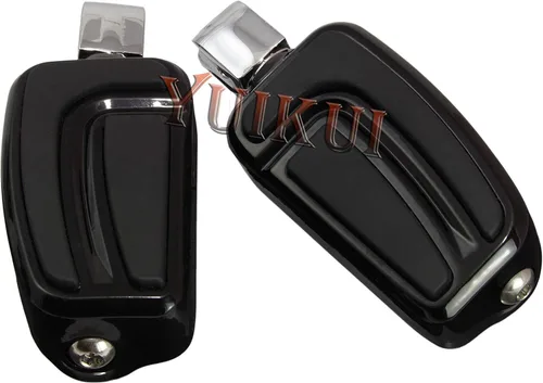 Miniatura 14 de Cromado o negro motocicleta Premium universal trasero pie clavija para pasajero con adaptadores de montaje macho para Honda VTX 1300 C/R/S/T Estilo2
