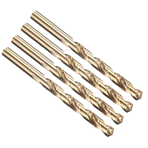 Miniatura 184 de PATIKIL Broca Jobber de 0.039 in, vástago recto M35 cobalto 5% acero de alta velocidad 135° acabado dorado para metal duro de acero inoxidable - 2