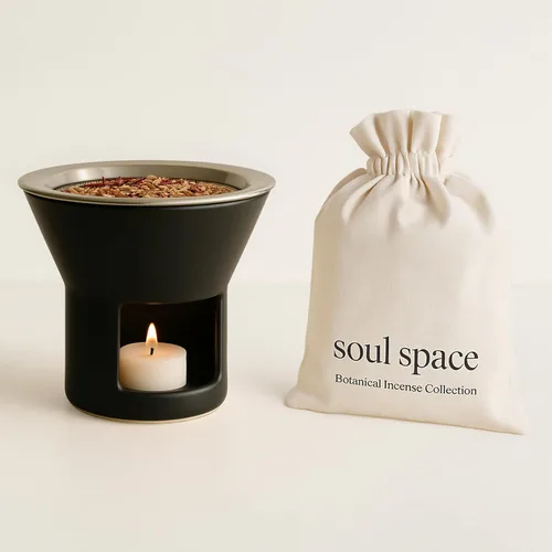 Miniatura 5 de SOUL SPACE Incienso no tóxico Fragancia: Felicidad Alternativa natural a las varillas de incienso Vainilla, Opopanax, canela y vetiver