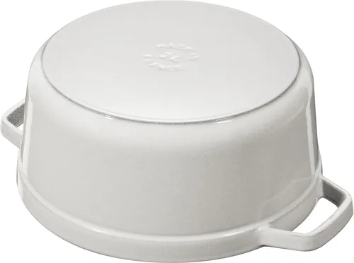 Miniatura 10 de staub La Cocotte Redondo 40501-412 Pico Cocotte Campagne redondo 9.4 pulgadas (9.4 in) Grande, fundición ambas manos, olla esmaltada, compatible