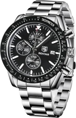 BY BENYAR Reloj de pulsera para hombre Tienda analógico, relojes para hombre, negocios, trabajo, impermeable, cronógrafo, para hombre, moda,