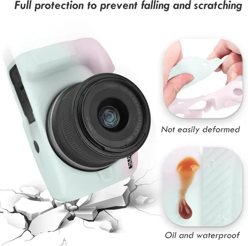 Miniatura 4 de Rieibi EOSR50 EOS R50 Funda, Funda Protectora de Silicona Suave para Cámara Canon EOS R50 EOSR50 Vlogging, Funda Ligera para Cámara EOS R50 Cubierta
