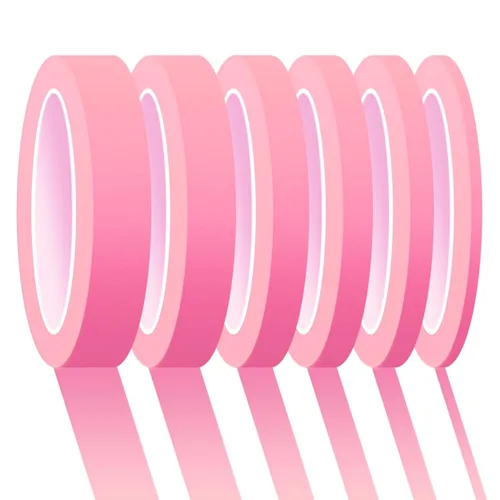 Miniatura 8 de 6 Rollos de Cinta de Línea Fina 1/16, 1/8, 1/5, 2/5, 1/2, 3/4 Pulgada x 50 Yardas Cinta de Enmascaramiento de Línea Fina Cinta Adhesiva para Pintura