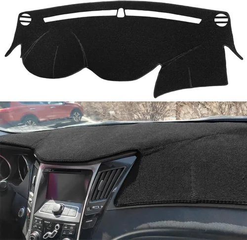 Miniatura 8 de Cubierta de salpicadero personalizada para Hyundai Sonata 2006 2007 2008, protector de alfombra (negro) F168