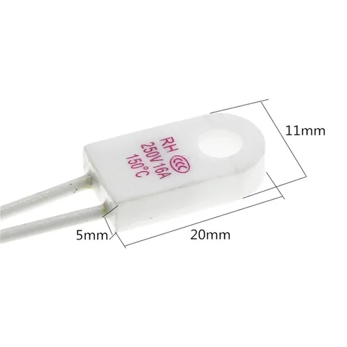 Miniatura 3 de 5PCS RH/Tf RH 135C RH 135 Celsius 13 5Degree RH135 15A 250V Temperature Fuse Thermal Links Over Temperature Protector(RH115 15A)