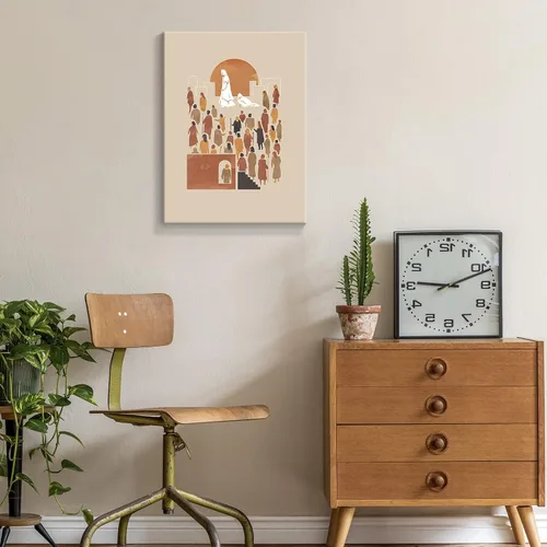 Miniatura 3 de OAOPIC Póster enmarcado con texto en inglés «Jesús mujer» sanada, con flecos de Jesús, ropa, lienzo, arte para pared, versos de la Biblia, pintura